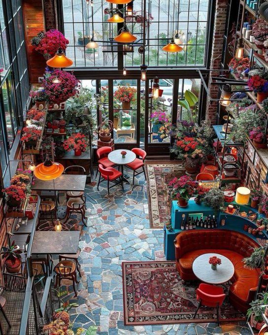 Uitgesproken restaurant, kleurrijk