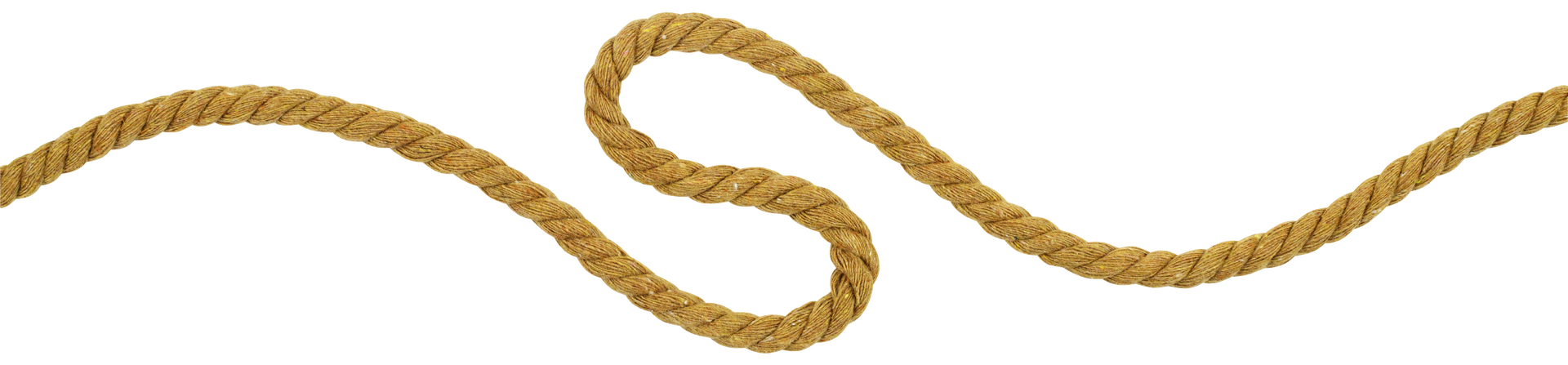 A close up of a rope on a white background.