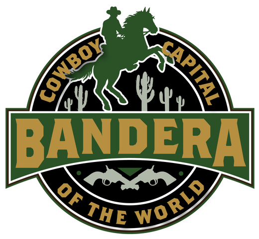 A logo for cowboy capital bandera of the world