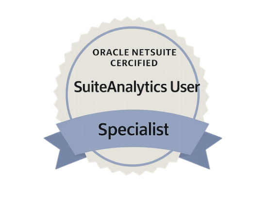 NetSuite SuiteAnalytics User Certification Badge