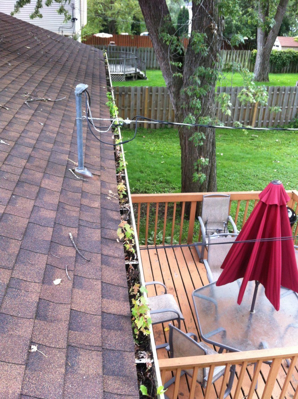 Heavy Debris Buildup — Southfield, MI — Henderson’s Gutter Cleaning Service