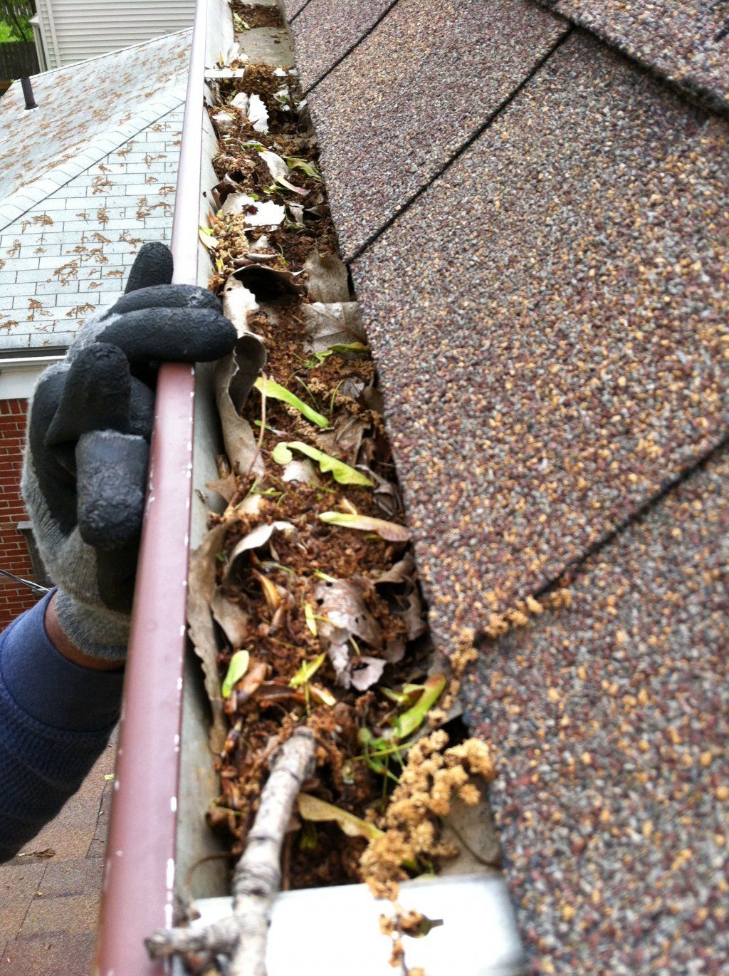 Before Gutter Cleaning — Southfield, MI — Henderson’s Gutter Cleaning Service