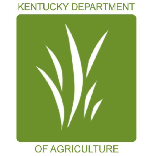 Kentucky Department of Agriculture logo: green square with white grass design. 