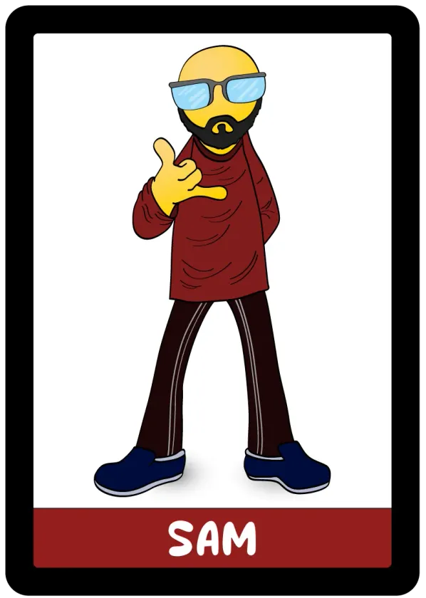 sam as steery character steery game creator sam