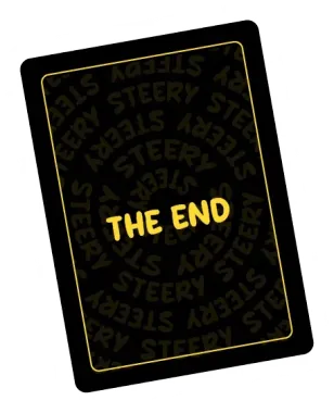 the end card steery game the end card