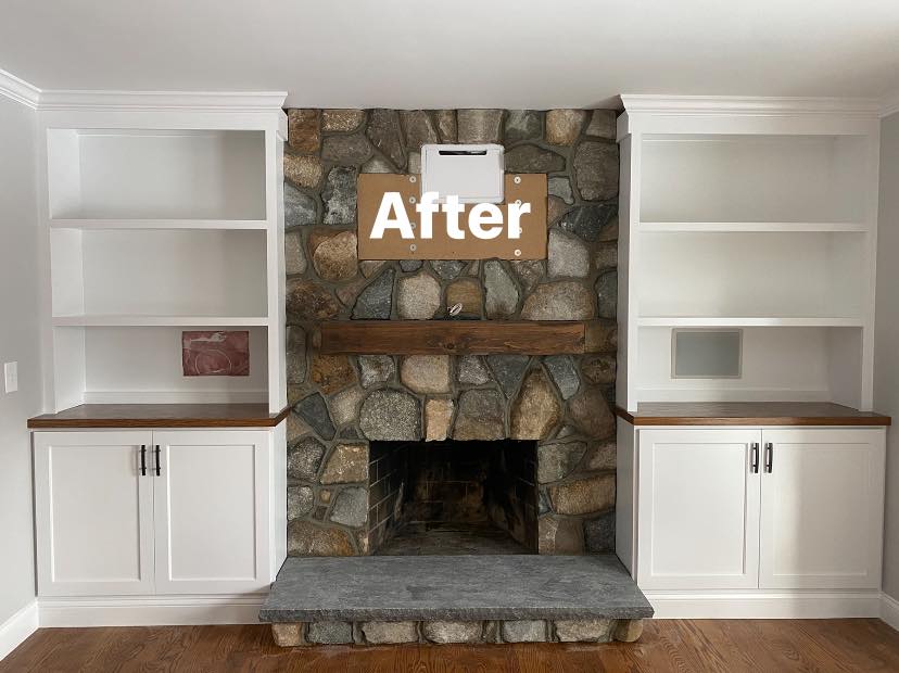 After Modern Fireplace | Worcester, MA | Craftsman Masonry and Restoration