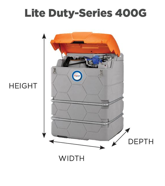 White and silver gas pump with BENECOR logo; exterior shot.