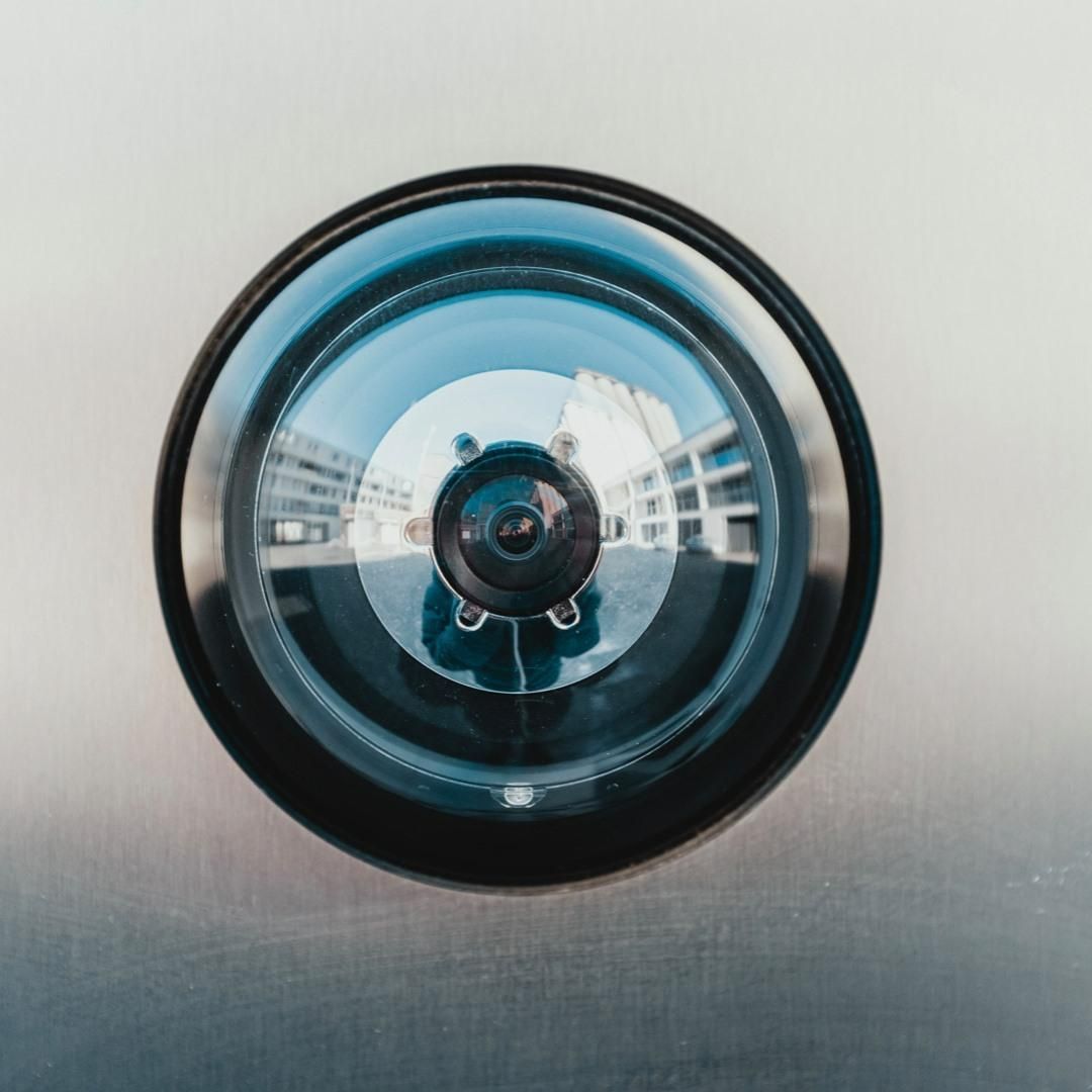 A Close up Of a Security Camera on A Door — Fortress Locksmiths & Security in Lennox Head, NSW