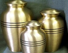 Simple Gold Urn — Urn Selection in Belleview, FL