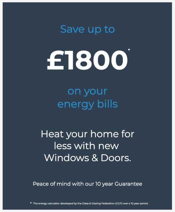 A poster that says save up to £ 1800 on your energy bills