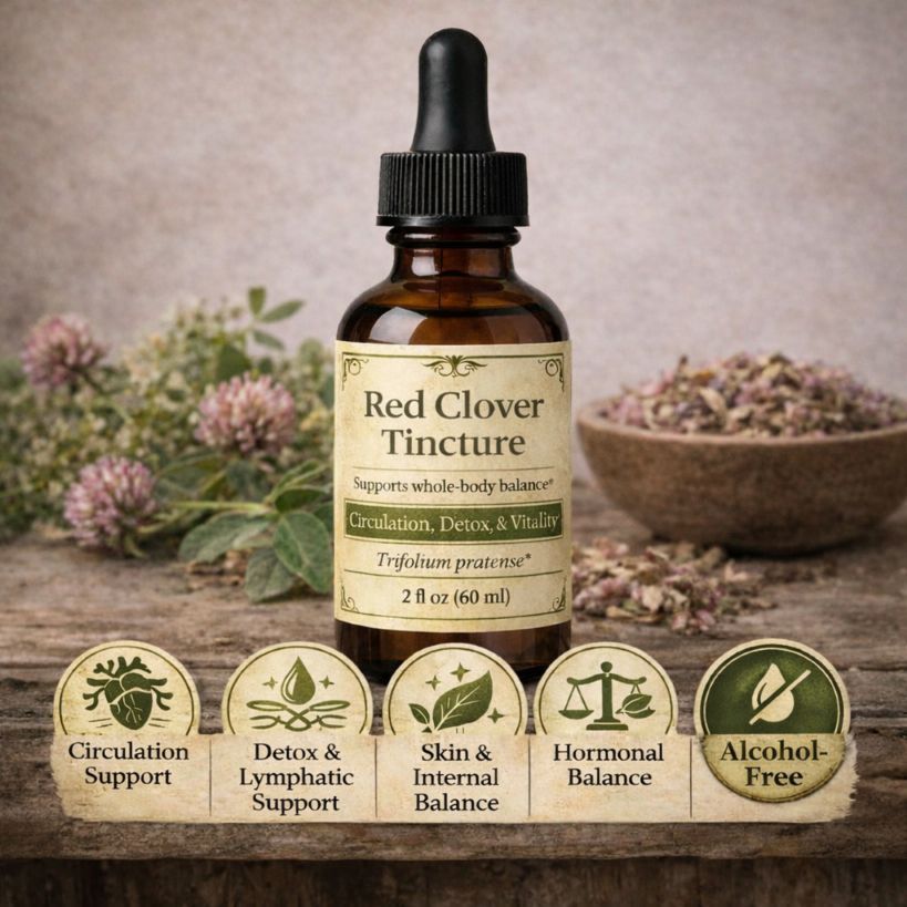 Wild Crafted Red Clover Tincture