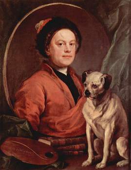 William Hogarth with Pug dog