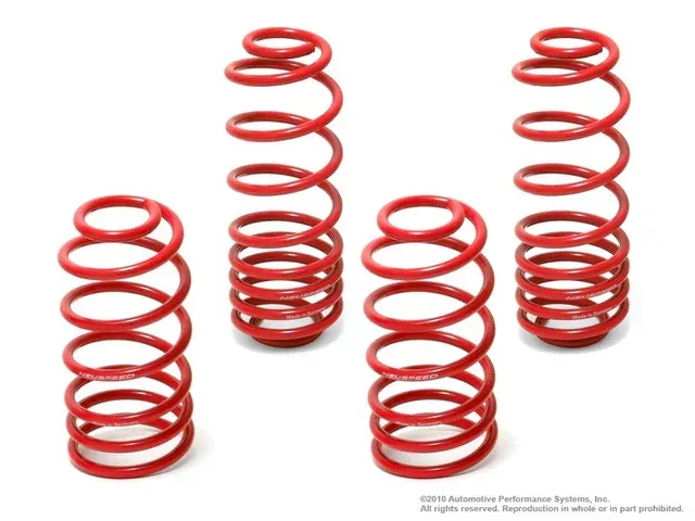 Three red coil springs on a white background | Griffin Motorwerke