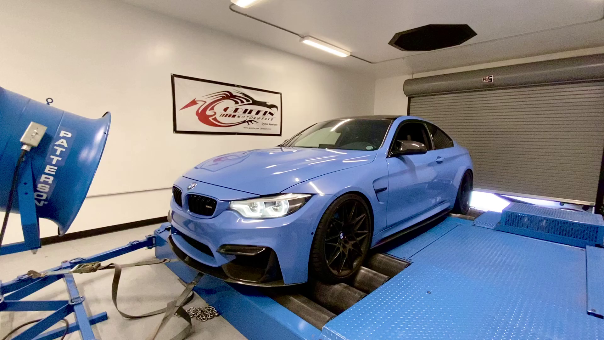 Blue BMW on Dynamometer | Griffin Motorwerke