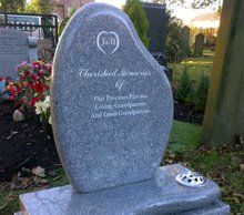 engraved memorial headstones with bespoke designs