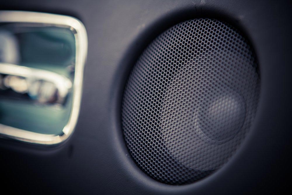 Closeup On A Car Speaker
