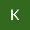 The letter k is white on a green background.