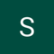 A white letter s on a dark green background.