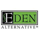 Logo for Eden Alternative: black box with green rectangle. "EDEN" text; "ALTERNATIVE®" below.