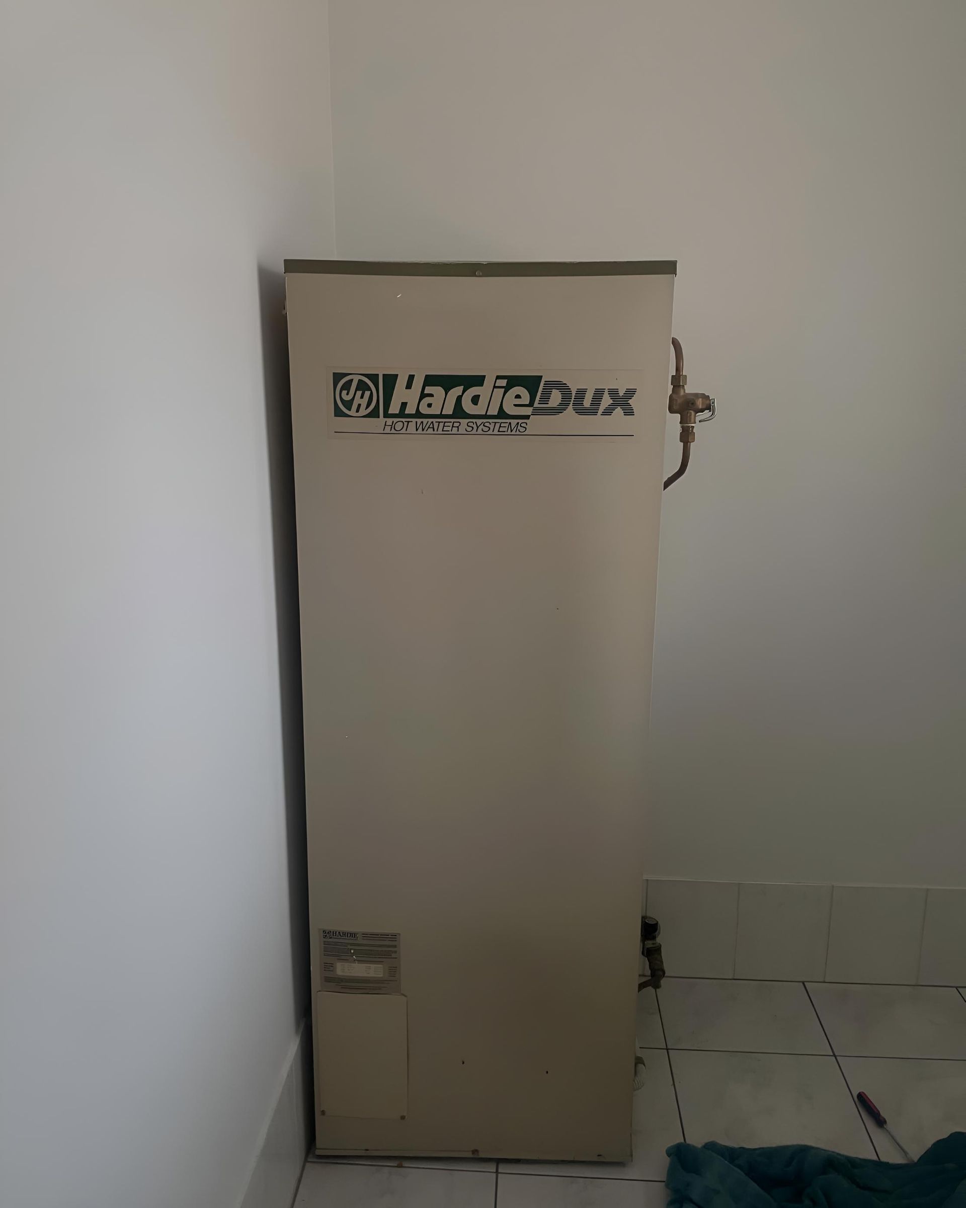 Hardie Dux Water Heater — Luke Barry Plumbing in Hope Island, QLD