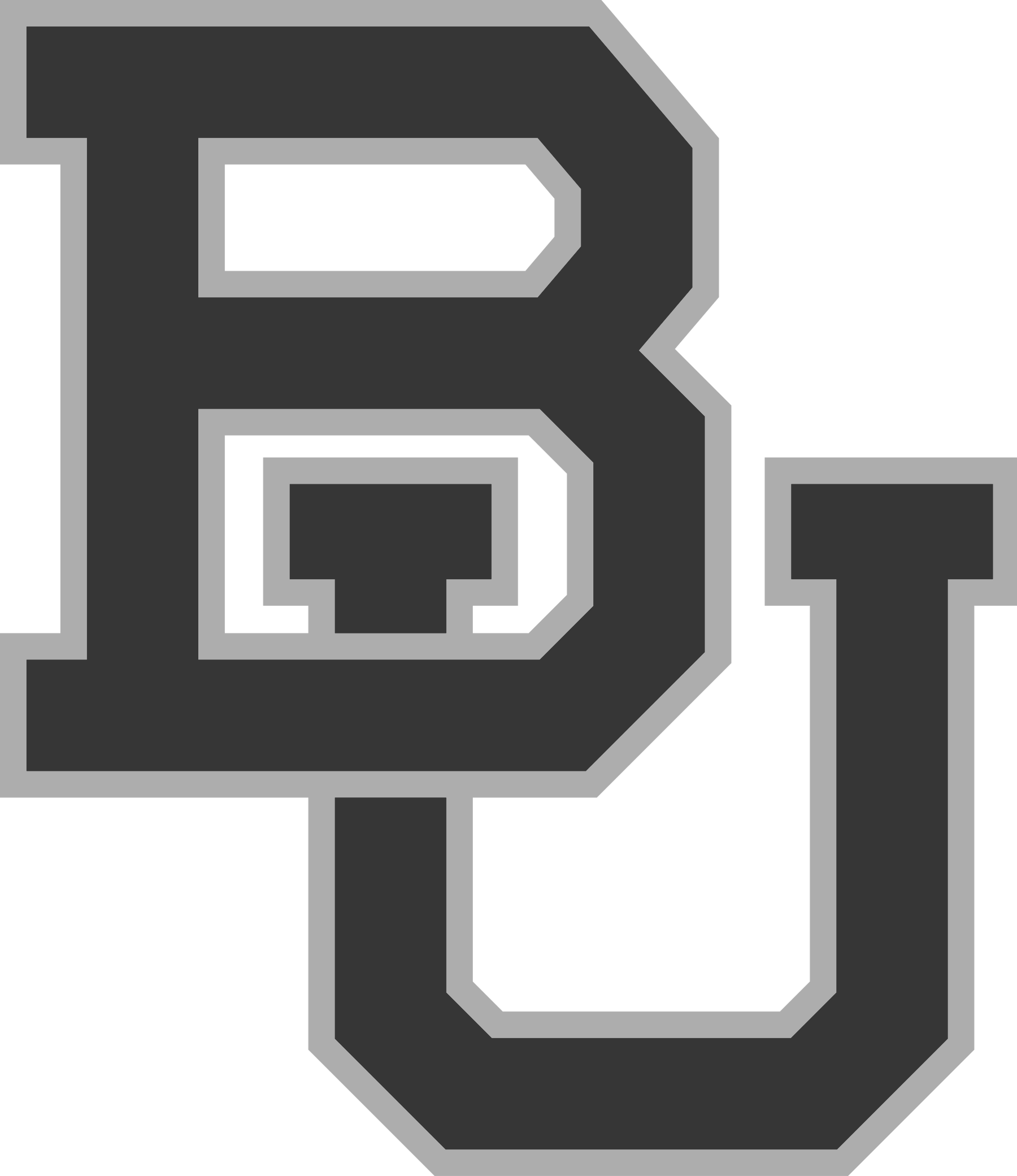 A black and white logo with the letter b and u on a white background.