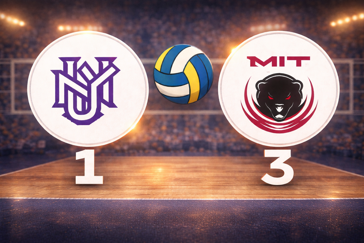 Men's Volleyball logo and volleyball