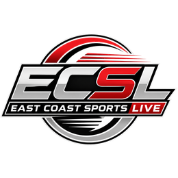 A logo for east coast sports live with a lion on it