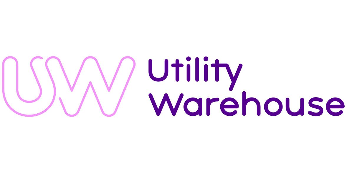 Logo for Utility Warehouse, featuring