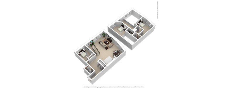 3B-2B Floorplan | Historic Fifth Ward Lofts