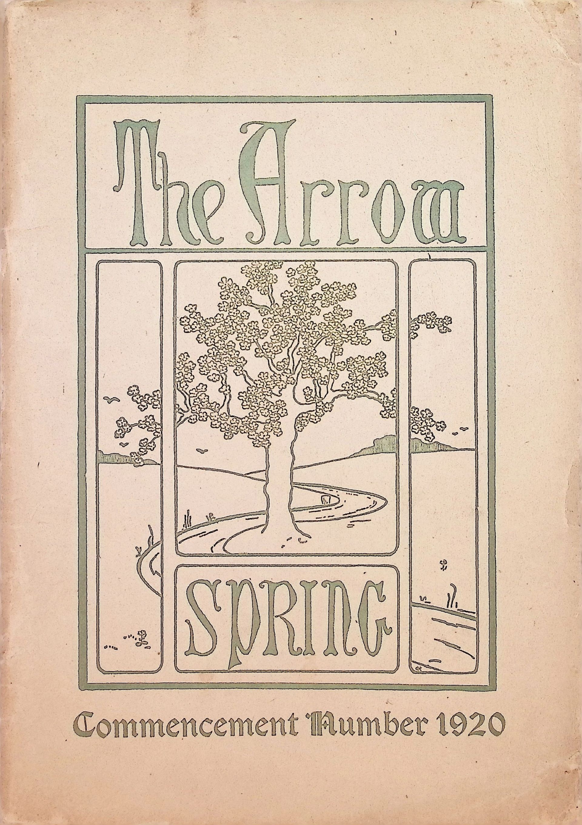 The cover of the arrow spring magazine from 1920