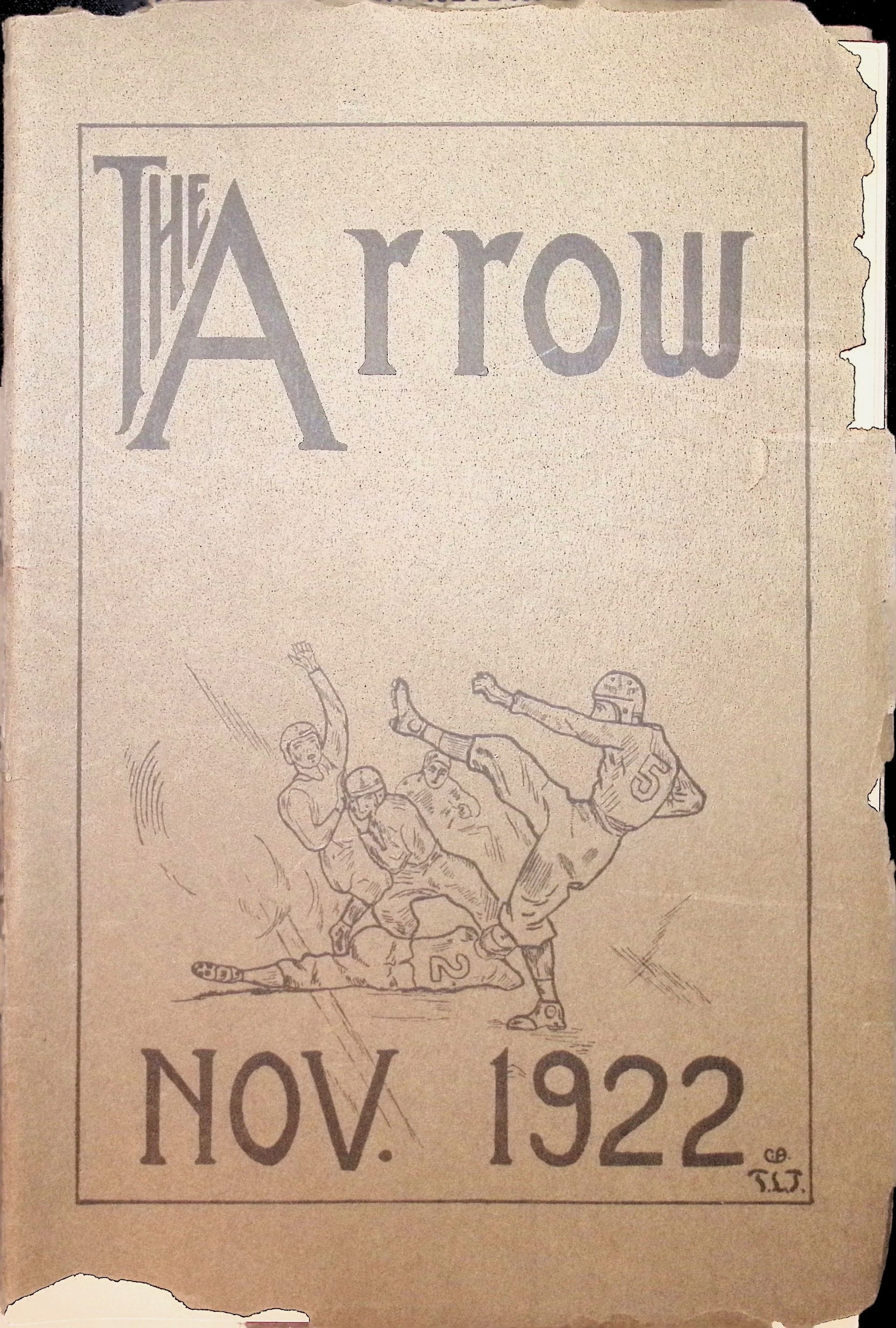 The cover of the arrow magazine from november 1922