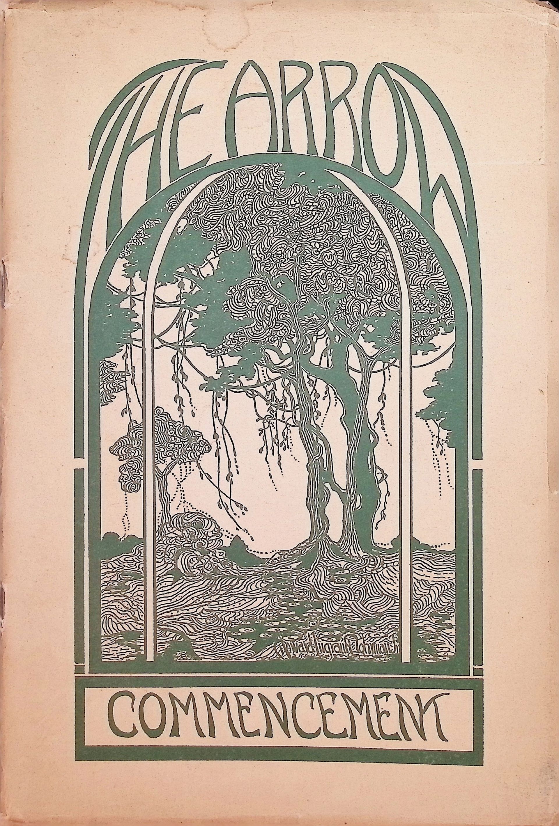 The cover of a book called the arrow commencement