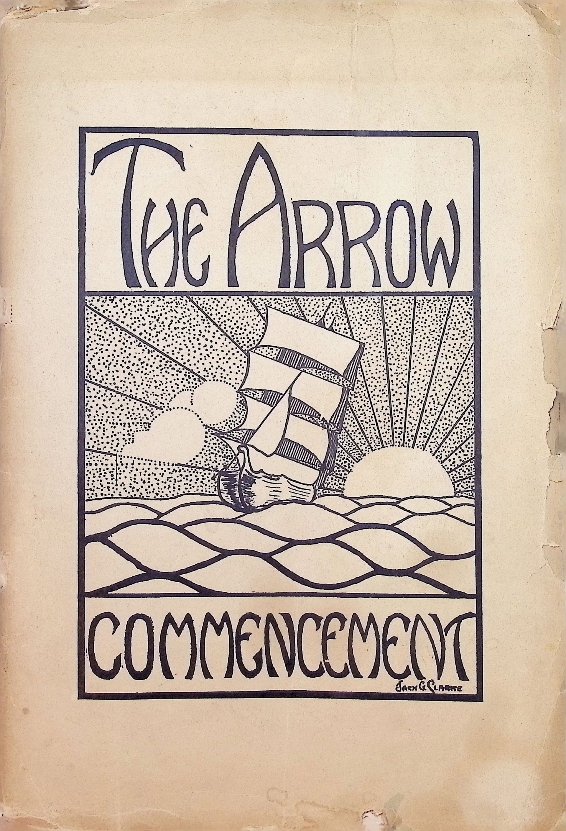 The cover of a book called the arrow commencement