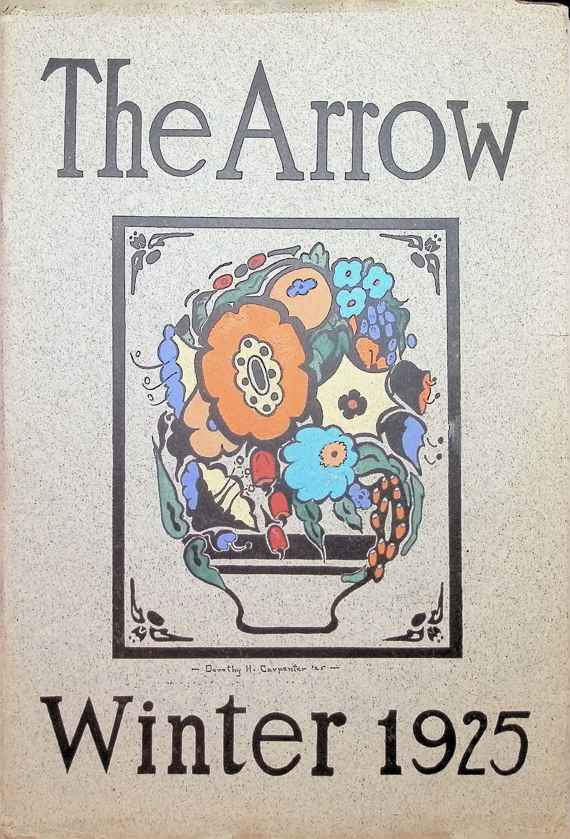 The cover of a book titled the arrow winter 1925