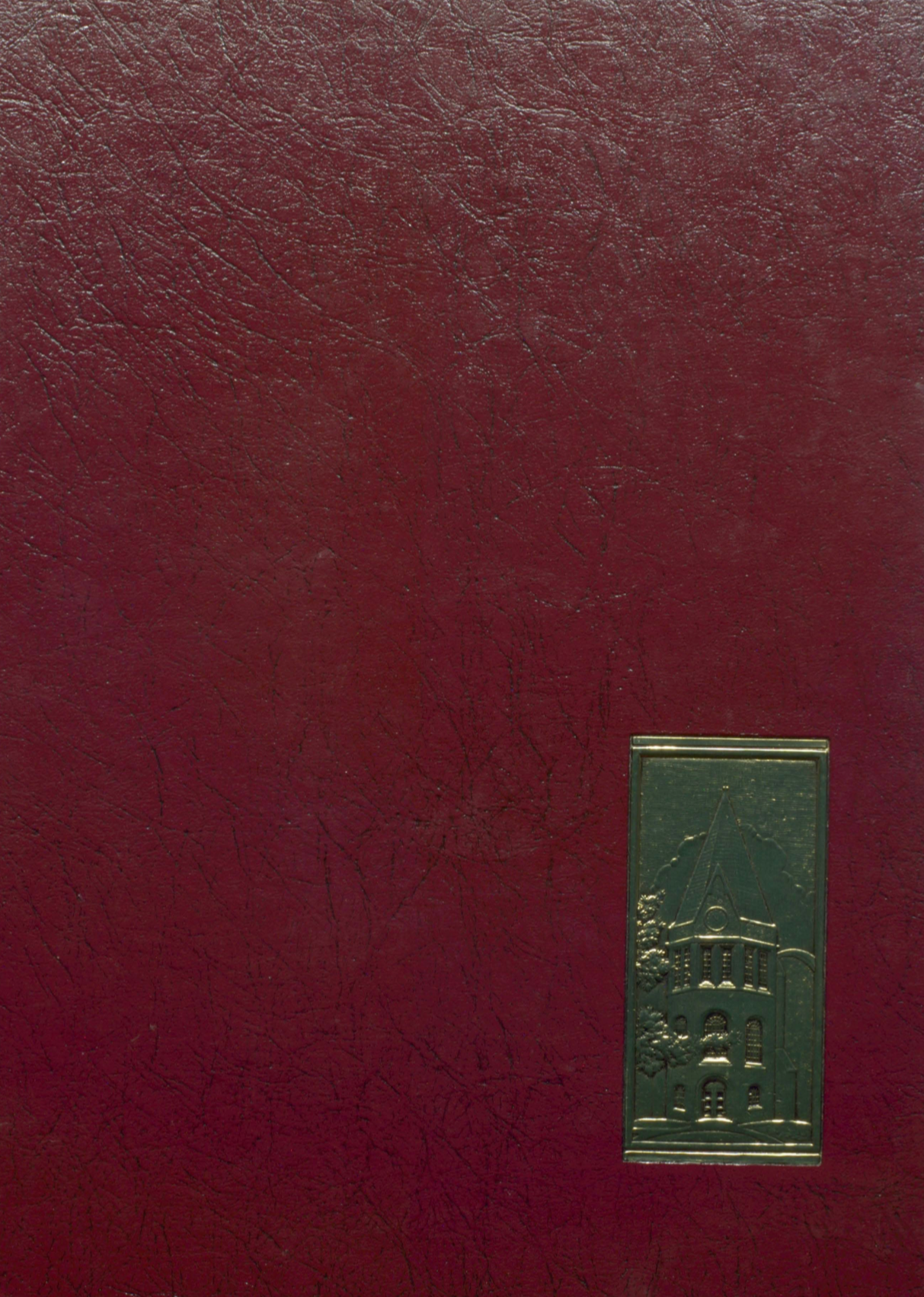 A red book cover with a gold square on it