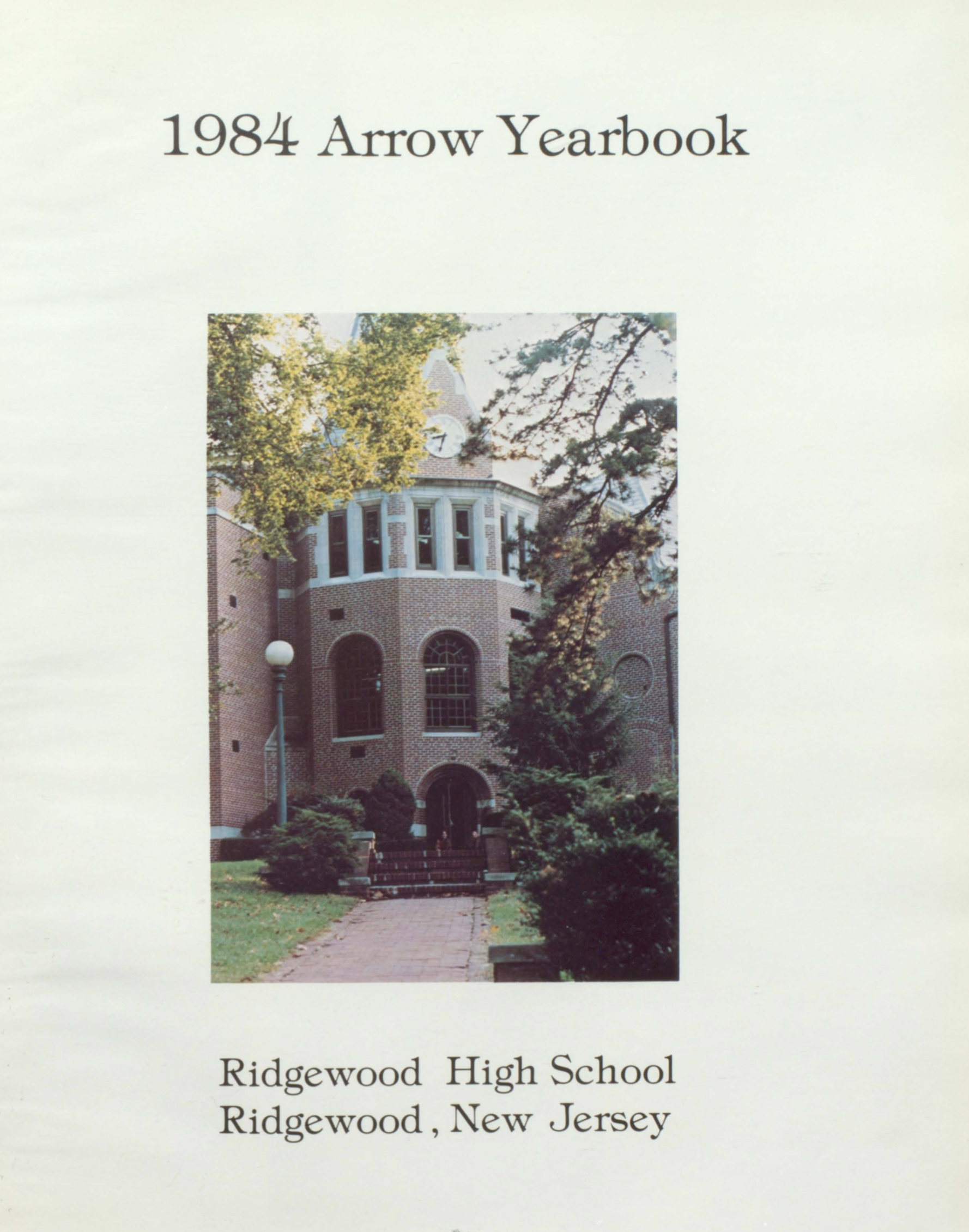 A 1984 arrow yearbook for ridgewood high school in new jersey