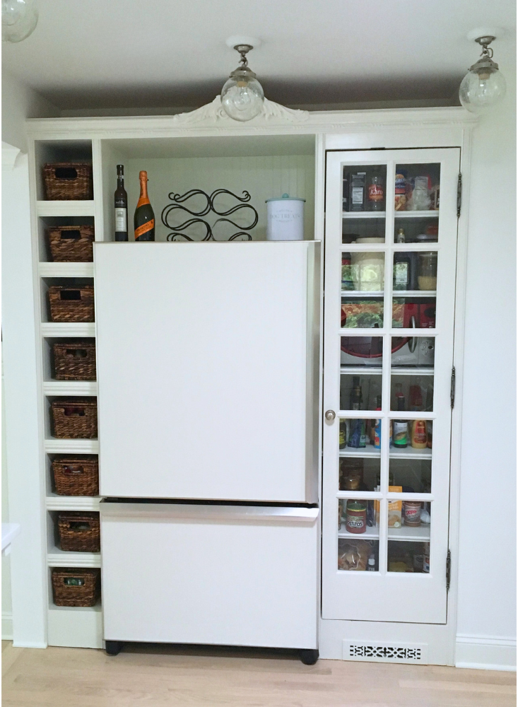 Custom refrigerator space with storage
