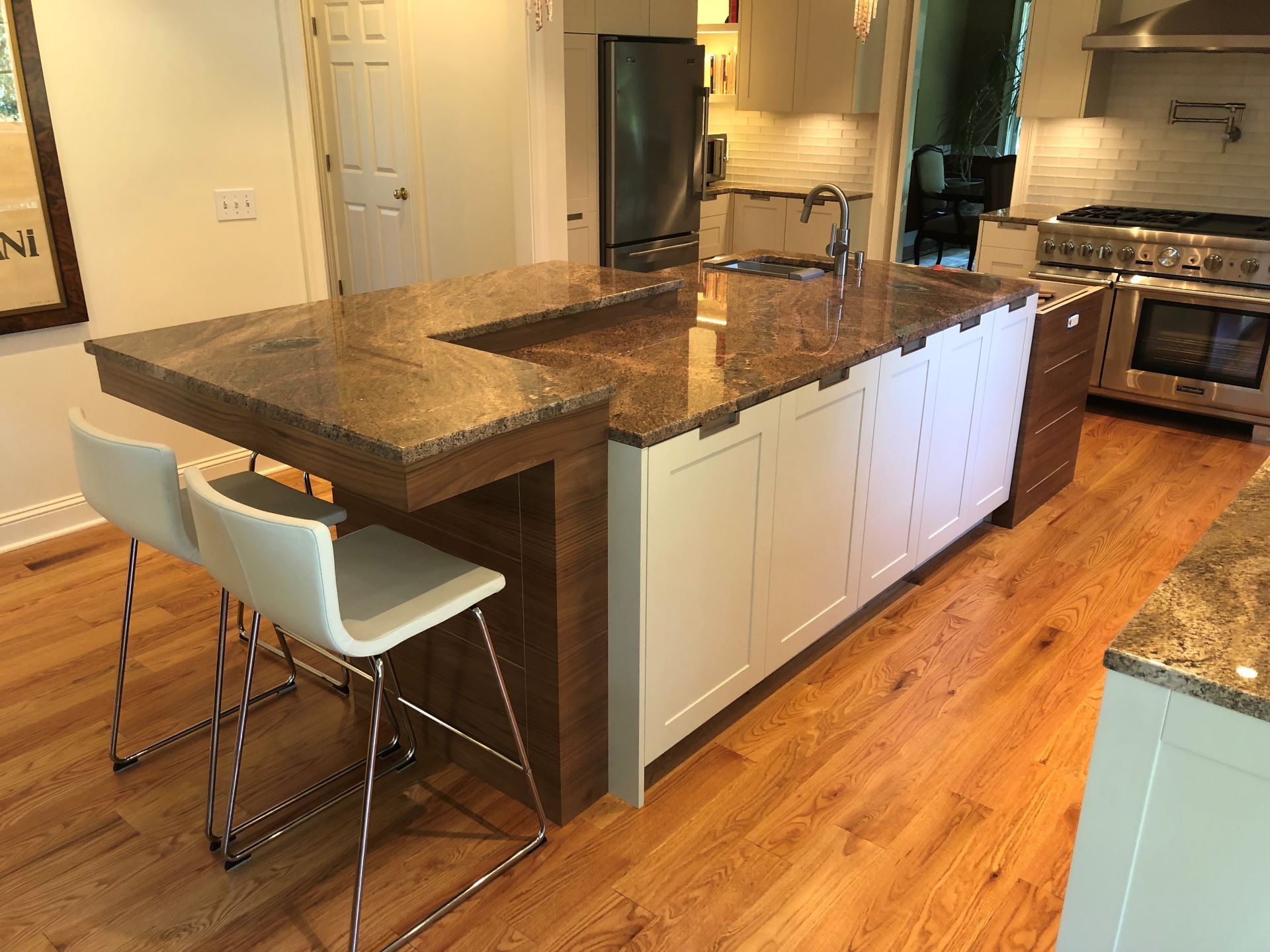 Large kitchen island with seating