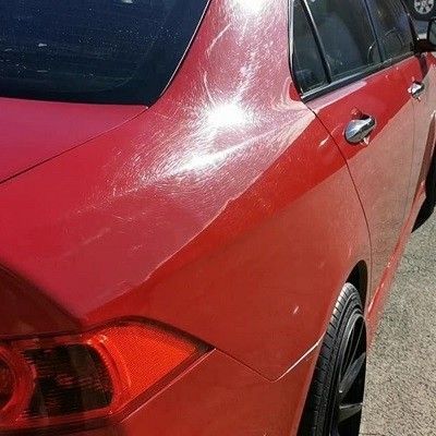 Red Car Before Coating — Car Detailer in Port Macquarie, NSW