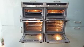 four open ovens cleaned by Ovens Cleaning Direct 
