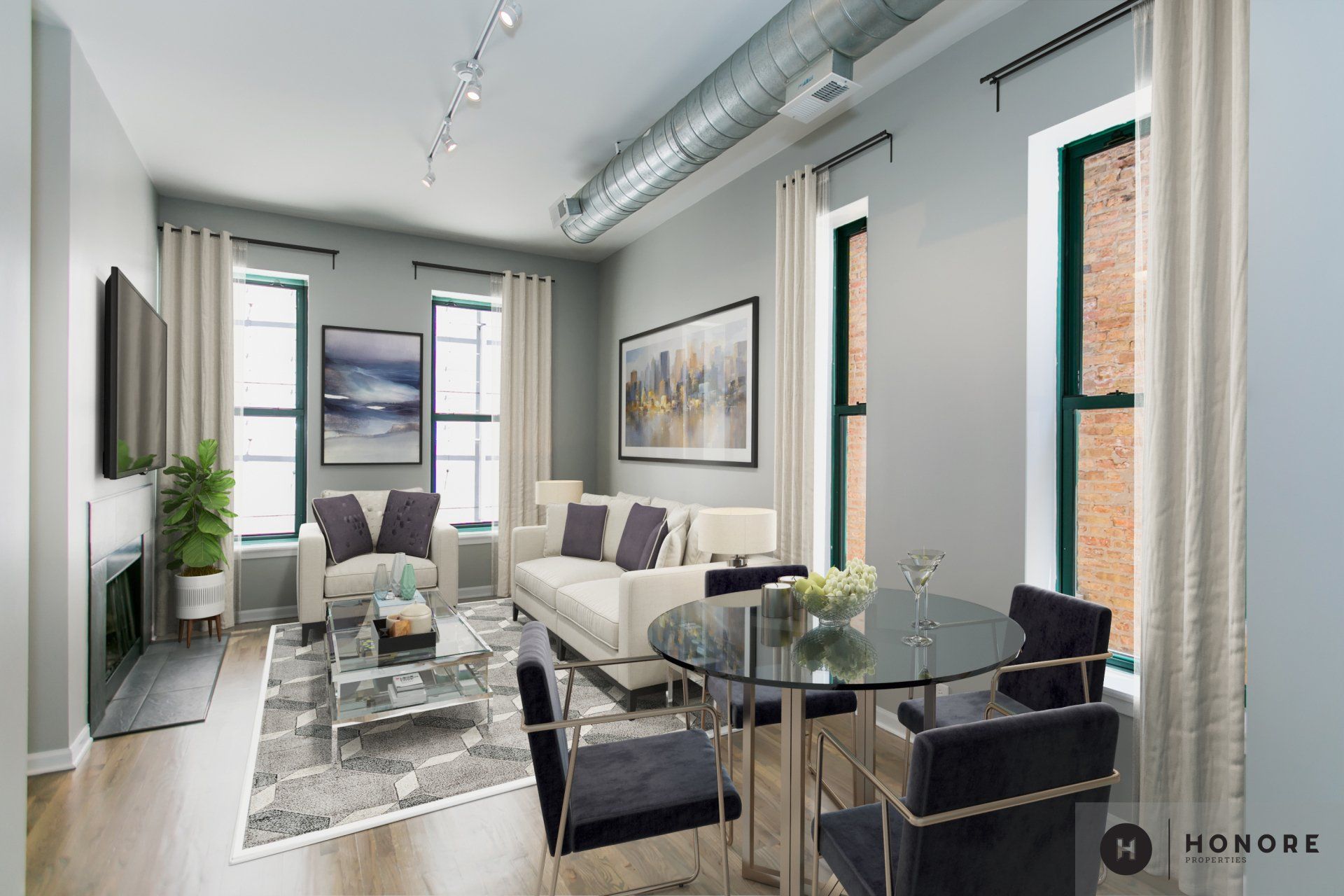 St Benedict Flats dining area and couch