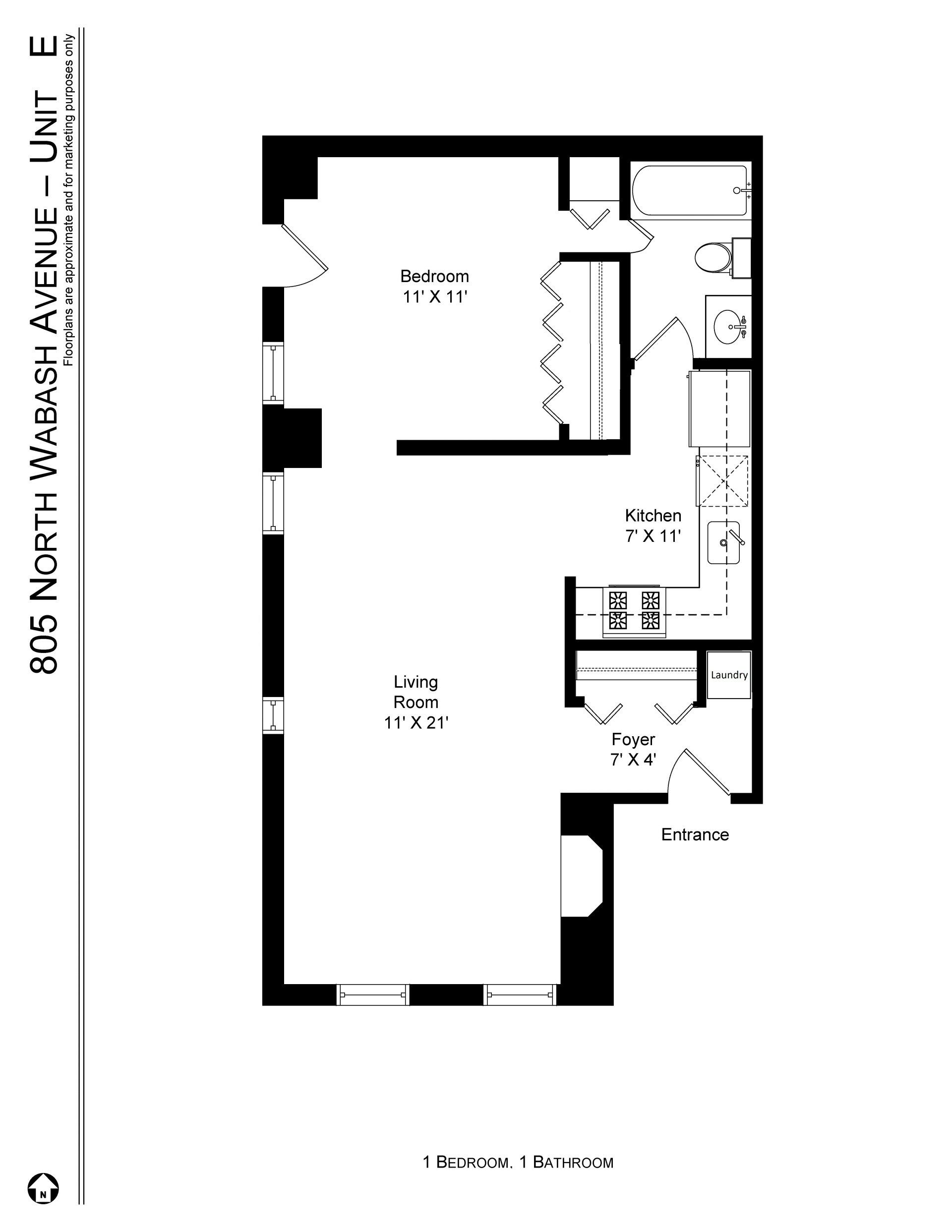 Unit #805E w Laundry