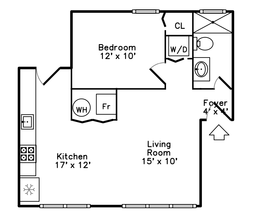 5557.5 N Magnolia Ave Unit #W Floor Plan