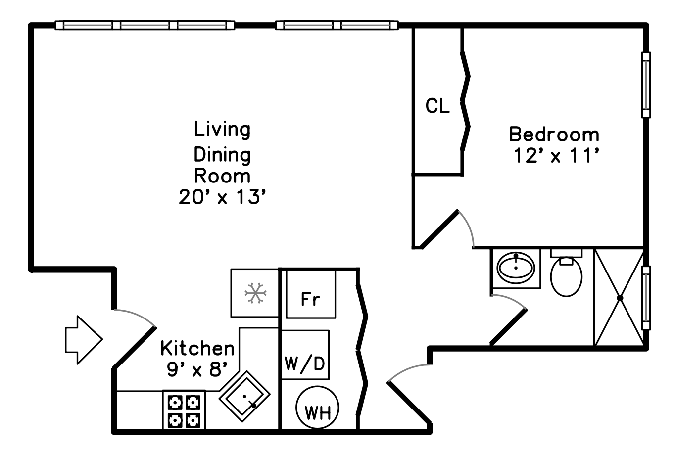 5557.5 N Magnolia Ave 2E & 3E Floor Plan