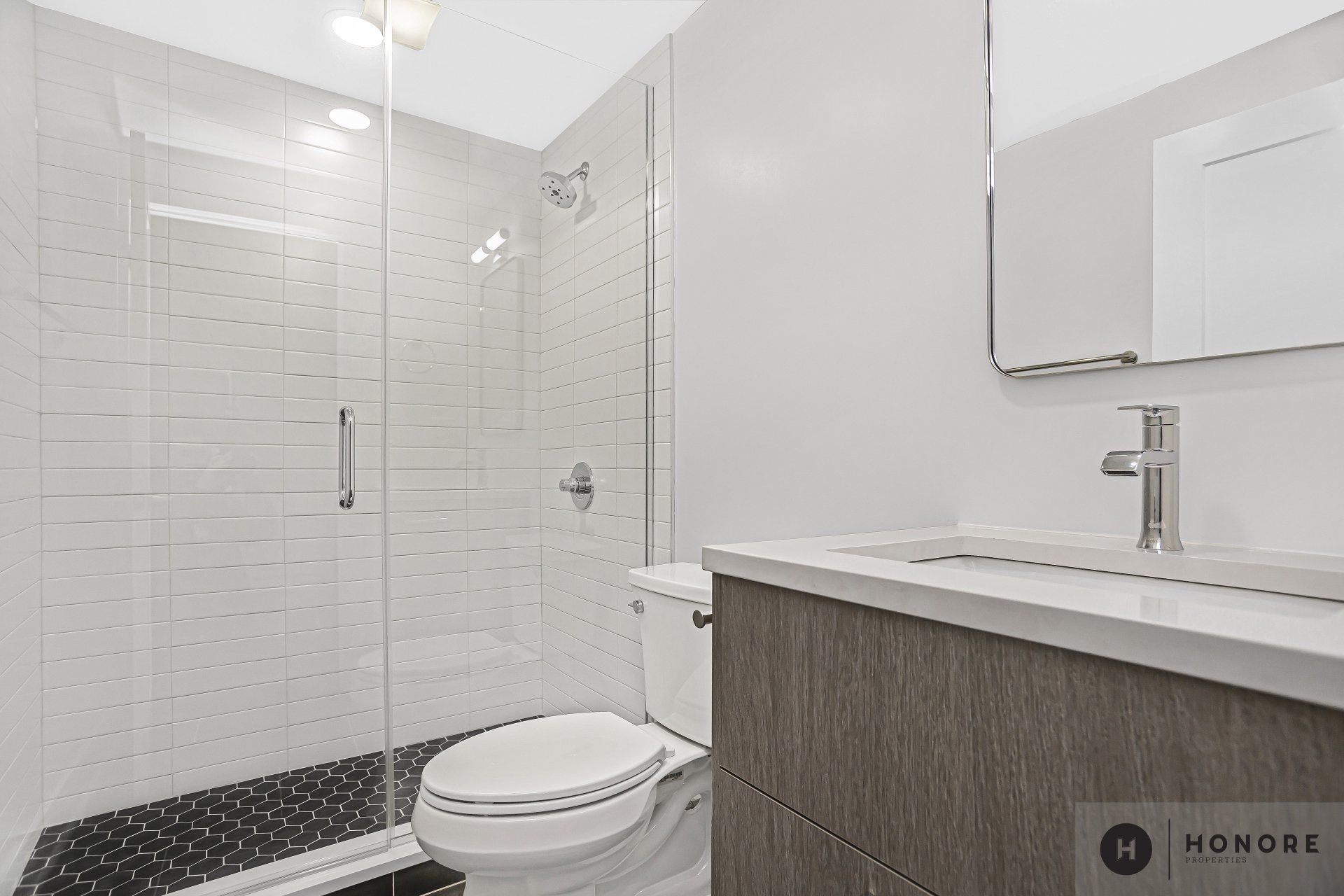 St Benedict Flats bathroom sink and shower