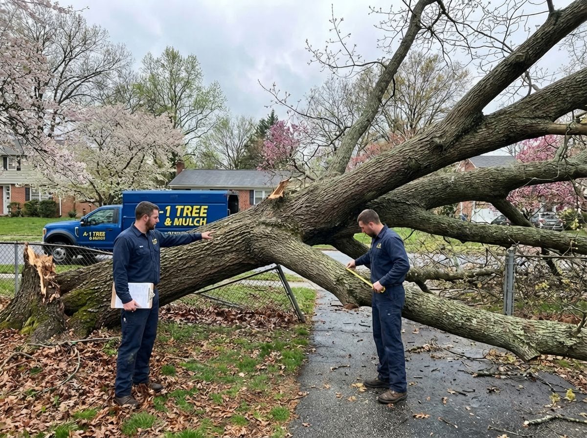 storm damage tree removal Baltimore A-1 Tree Mulch.