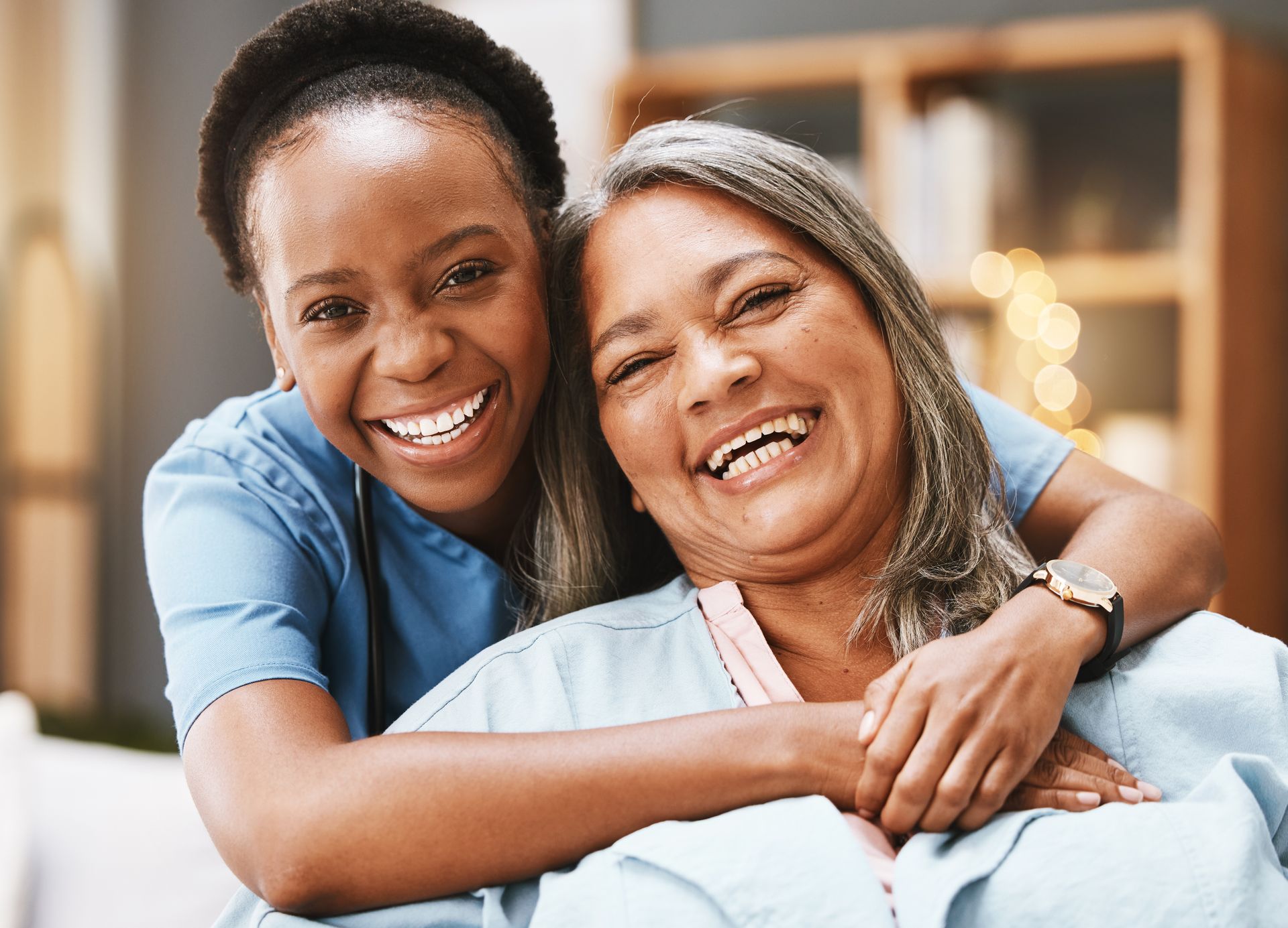 caregiver caring for a senior loved one