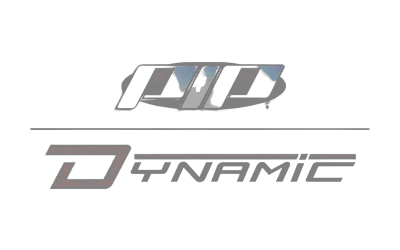 PIP Dynamic logo: White and red text on white background.