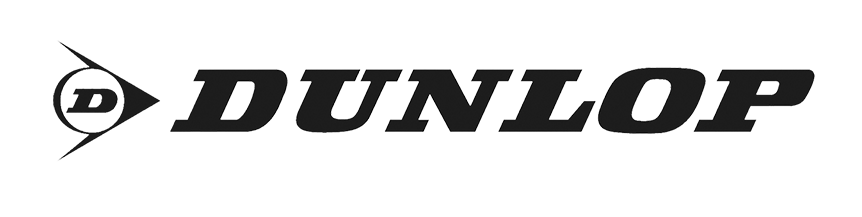 Dunlop logo with a black text and a white background.