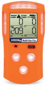 MSA Altair 2X gas detector with green illuminated alert, displaying 